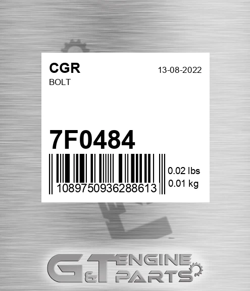 7F0484 CGR Bolt