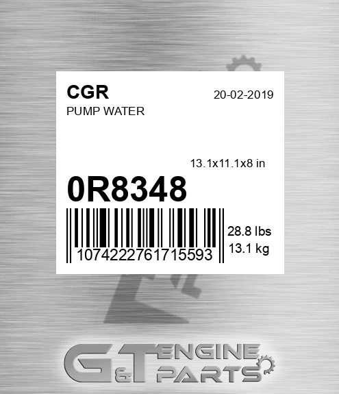 0R8348 CGR Pump Water