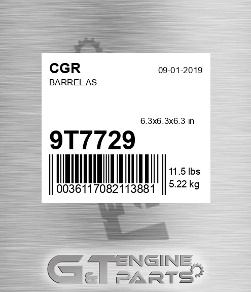9T7729 CGR Barrel As.