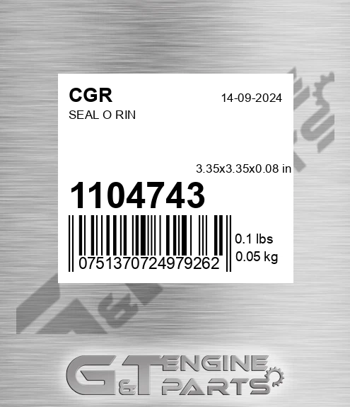1104743 CGR Seal O Rin