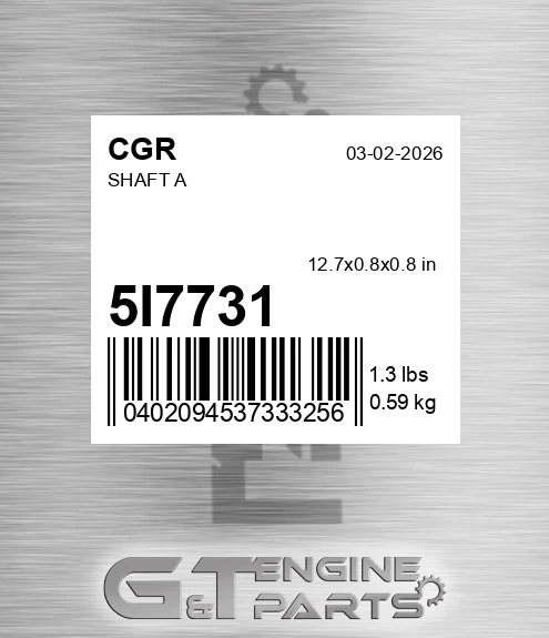 5I7731 Shaft A for CGR