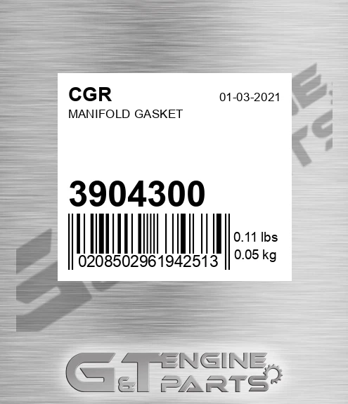 3904300 Manifold Gasket