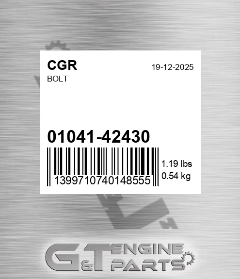 01041-42430 Bolt for CGR