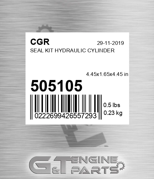 505105 Seal Kit Hydraulic Cylinder