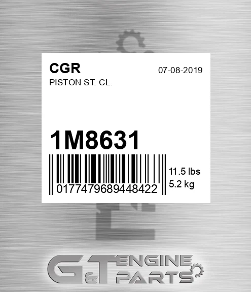 1M8631 CGR Piston St. Cl.