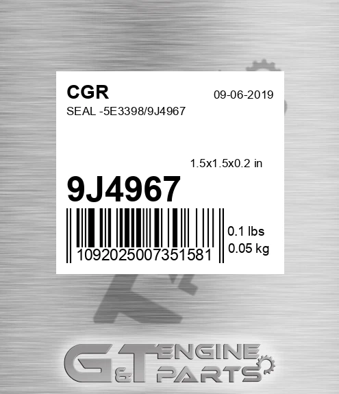 9J4967 Seal -5e3398/ for CGR