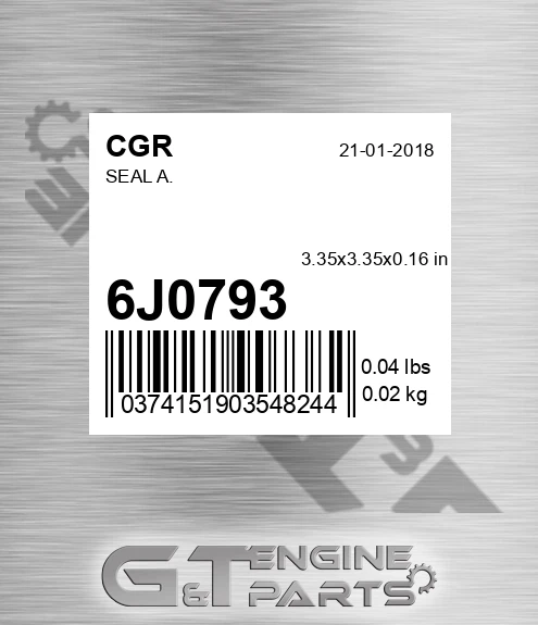 6J0793 CGR Seal A.
