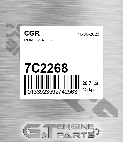 7C2268 Pump Water