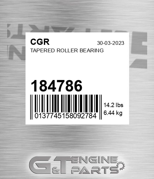 184786 Tapered Roller Bearing