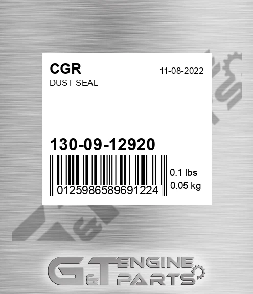 130-09-12920 Dust Seal for CGR