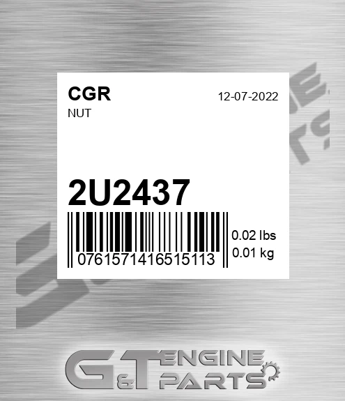 2U2437 CGR Nut