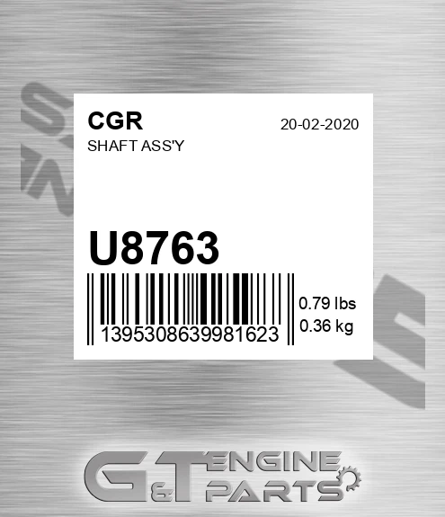 U8763 CGR Shaft Ass'y