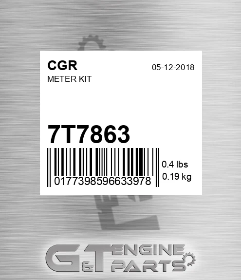 7T7863 CGR Meter Kit