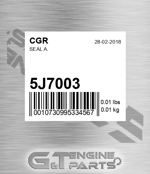 5J7003 Seal A.