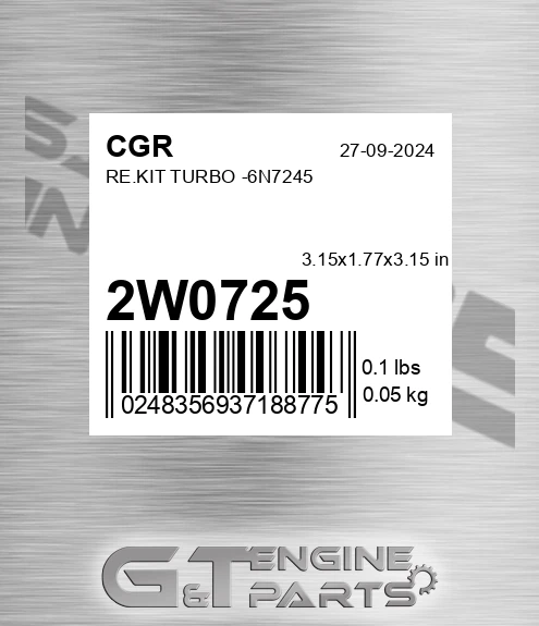 2W0725 CGR Re.kit Turbo -6n7245