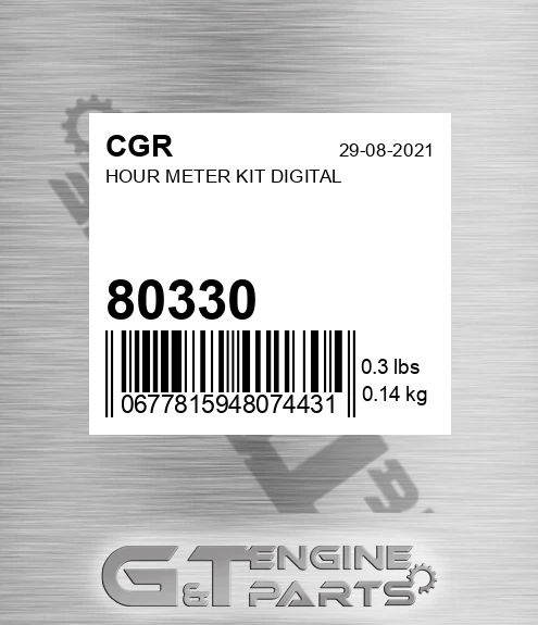 80330 CGR Hour Meter Kit Digital