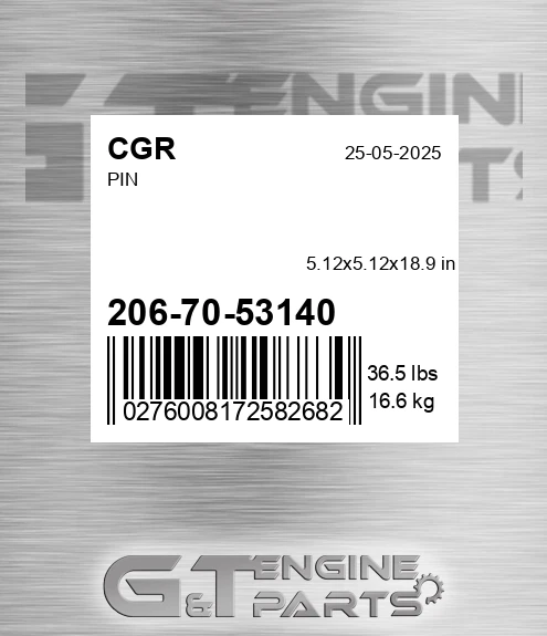 206-70-53140 Pin