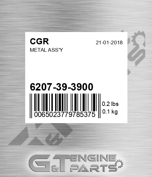 6207-39-3900 Metal Ass'y for CGR