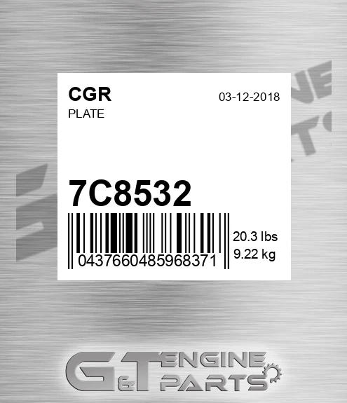 7C8532 Plate