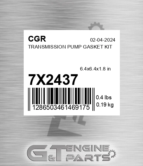 7X2437 CGR Transmission Pump Gasket Kit