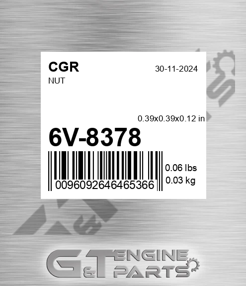 6V-8378 Nut