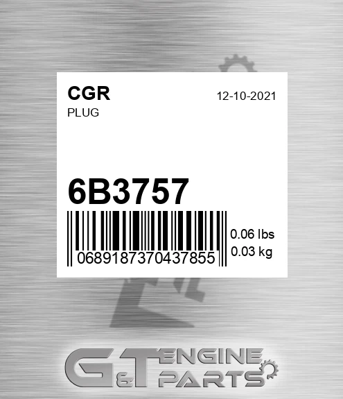 6B3757 CGR Plug