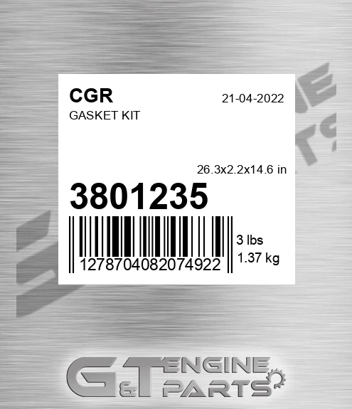 3801235 CGR Gasket Kit