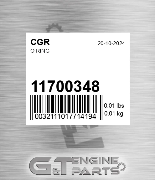 11700348 O Ring