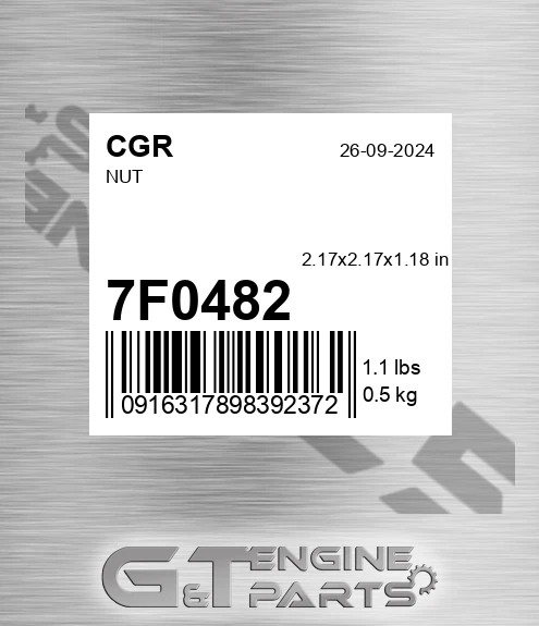 7F0482 CGR Nut