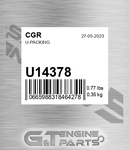 U14378 CGR U-packing