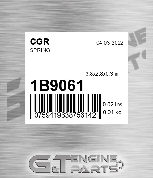 1B9061 CGR Spring