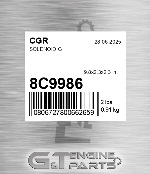 8C9986 CGR Solenoid G