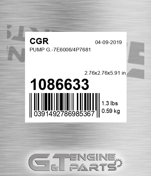 1086633 Pump G.-7e6006/4p7681