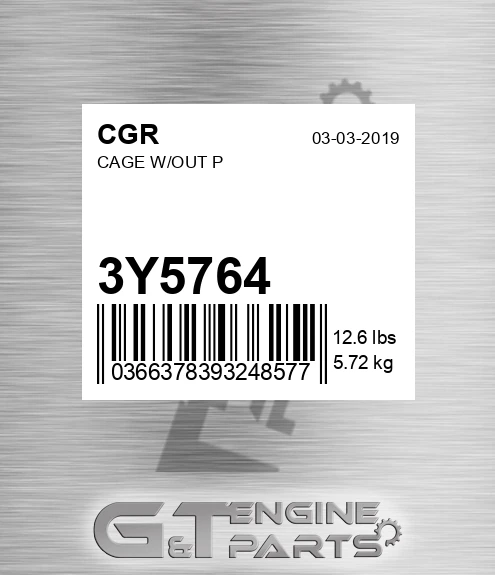 3Y5764 CGR Cage W/out P