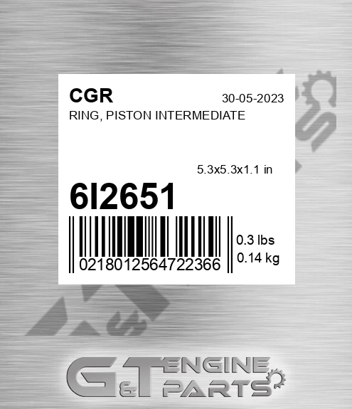 6I2651 Ring, Piston Intermediate