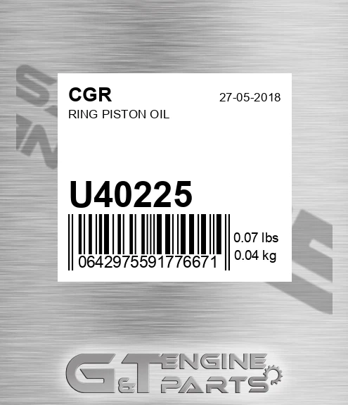 U40225 Ring Piston Oil