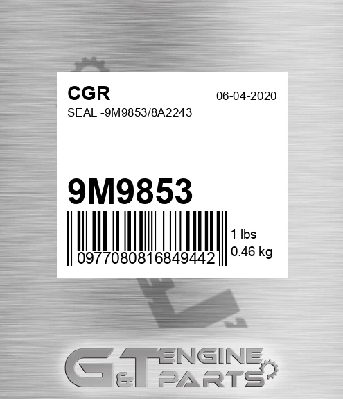 9M9853 CGR Seal -/8a2243