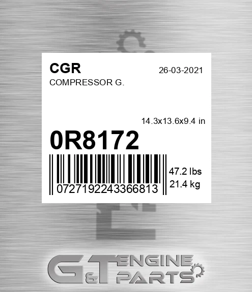 0R8172 CGR Compressor G.