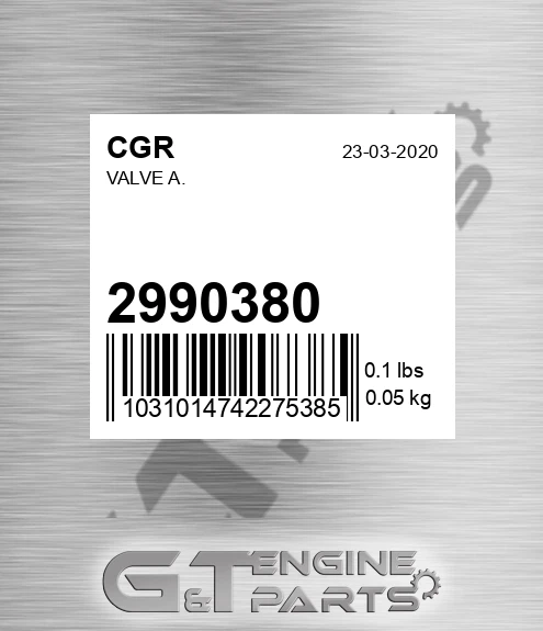 2990380 Valve A.