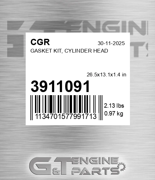 3911091 Gasket Kit, Cylinder Head