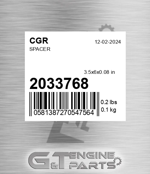 2033768 CGR Spacer