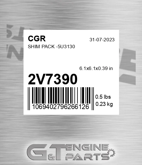 2V7390 CGR Shim Pack -5u3130