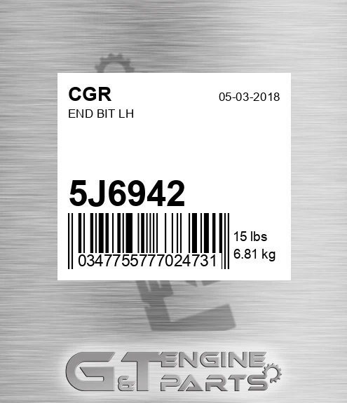 5J6942 CGR End Bit Lh