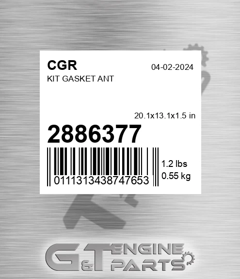 2886377 Kit Gasket Ant
