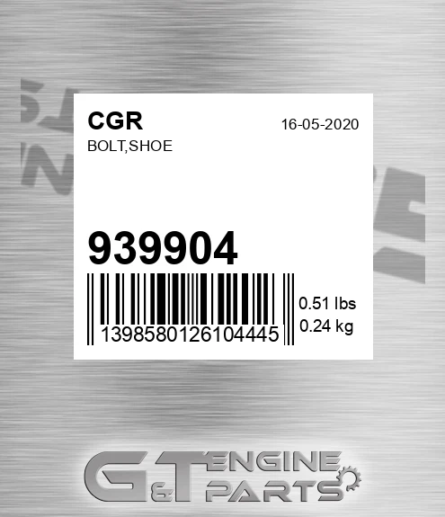 939904 Bolt,shoe