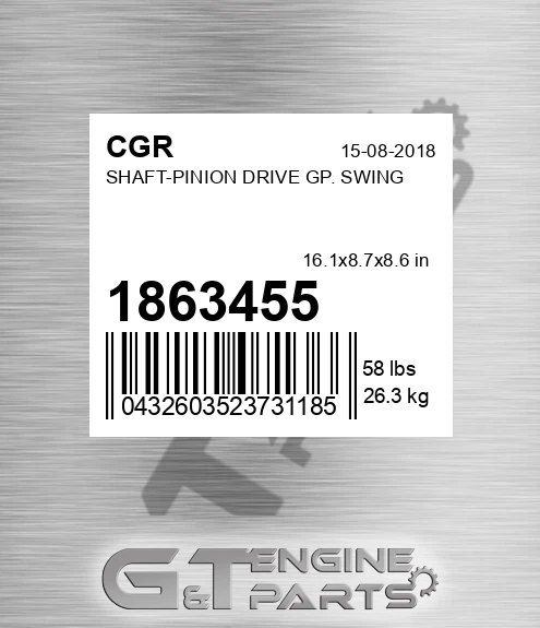 1863455 Shaft-pinion Drive Gp. Swing