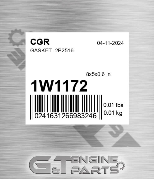 1W1172 CGR Gasket -2p2516