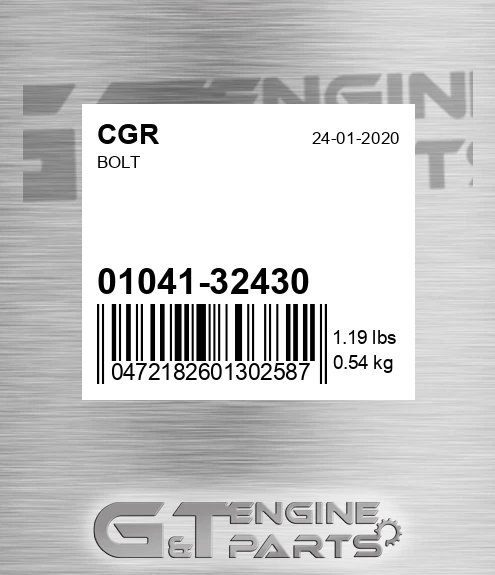 01041-32430 Bolt for CGR