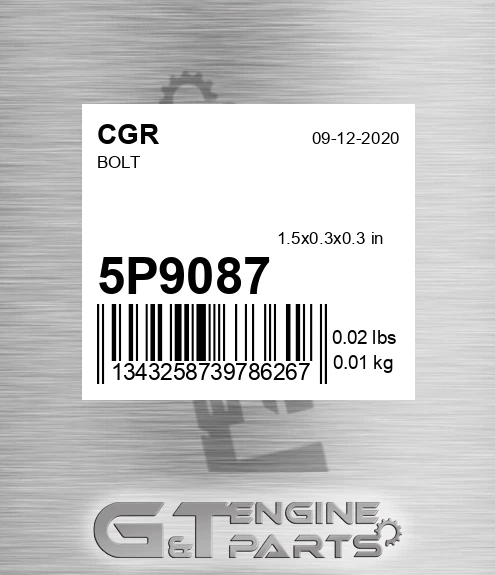 5P9087 CGR Bolt