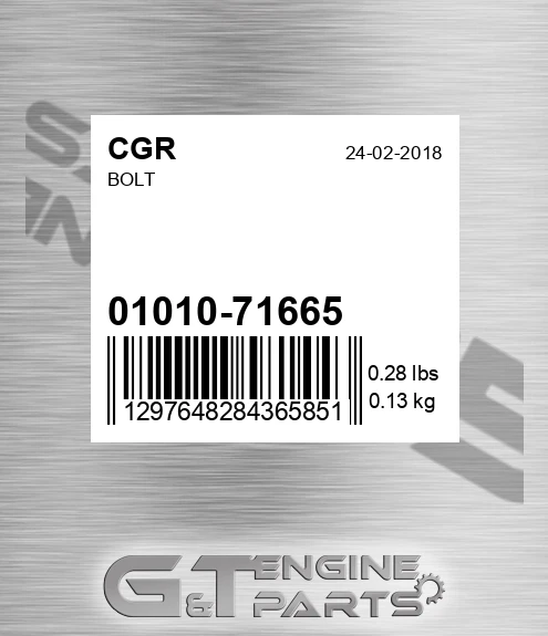01010-71665 Bolt for CGR
